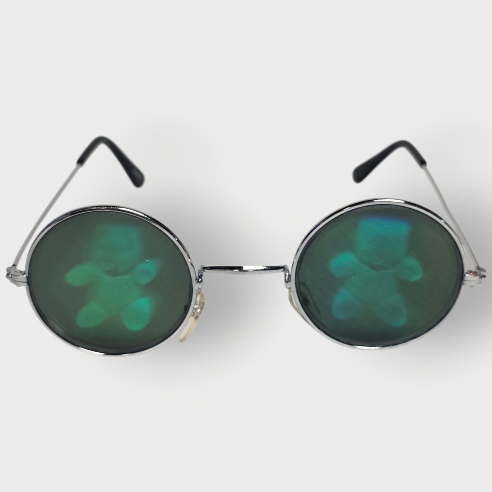 NEW Holographic TEDDY BEAR‎ Sunglasses Glasses Vintage 1990's Halloween Costume